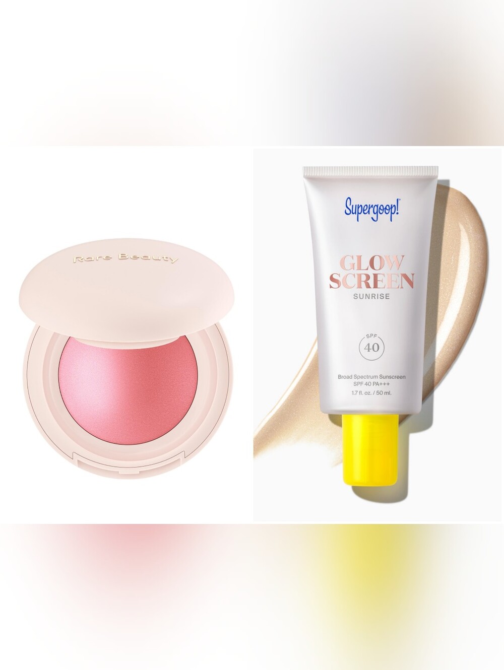 Rare Beauty Soft Pinch Luminous Powder Blush & Supergoop Glowscreen SPF 40